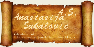 Anastasija Šukalović vizit kartica